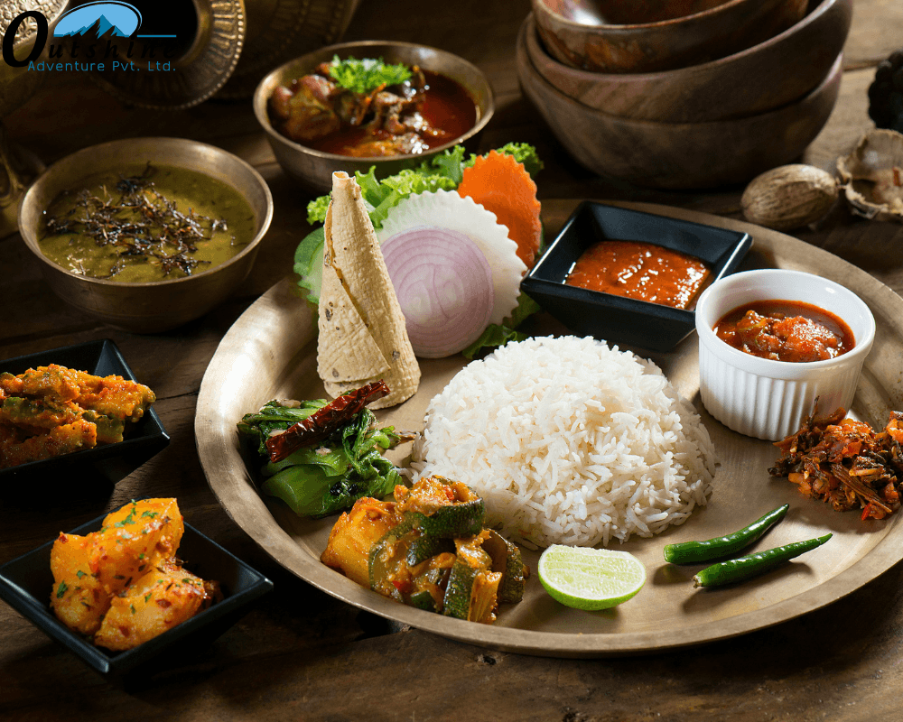 Plato tradicional Thakali, una de las mejores experiencias gastronómicas de Nepal